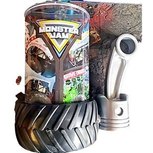Monster Jam Trucks Collectible Plastic Souvenir Cup Piston & Tire Removable Cup